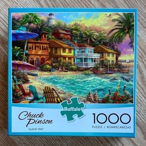 🏝️Buffalo Chuck Pinson Island Time 1000 piece Puzzle - missing 1 piece